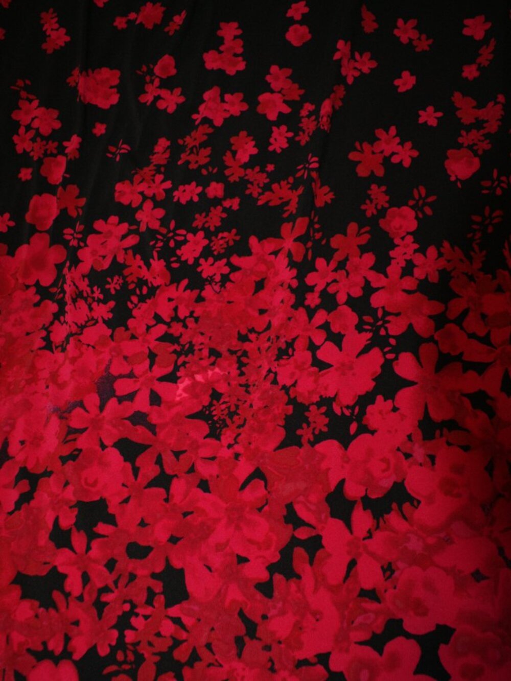 CHAPS Sleeveless Black and Bright Red Flower Maxi Dress - Large EUC - Picture 7 of 10